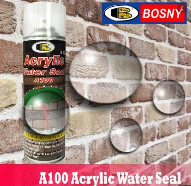 Chai xịt chống thấm bóng có màn film Bosny Acrylic Water Seal A100 B127 500cc